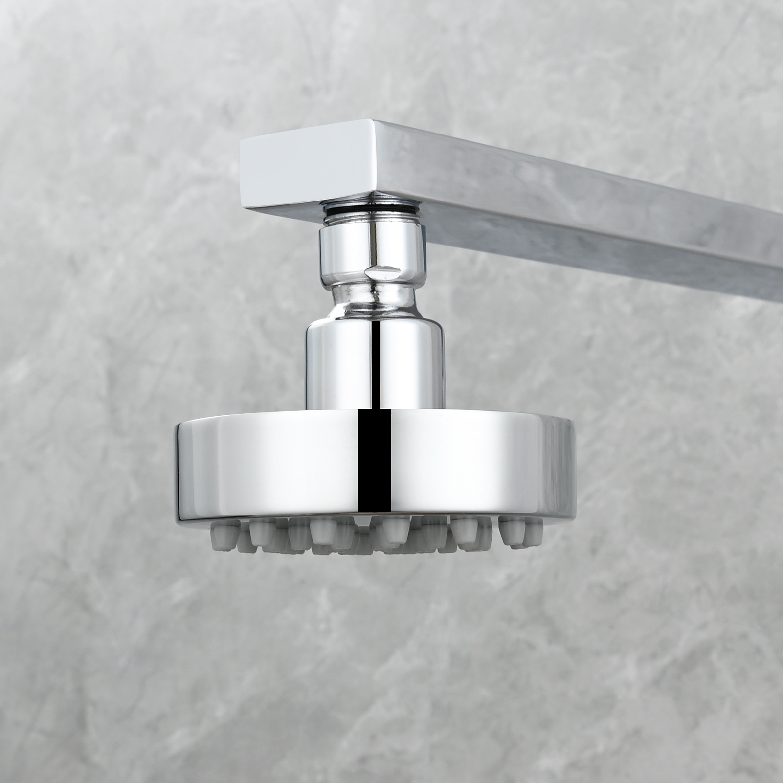 Tecmolog Stainless Steel Shower Head-High Pressure Rain Premium Quality, Easy Clean Adjustable Replacement for Bathroom