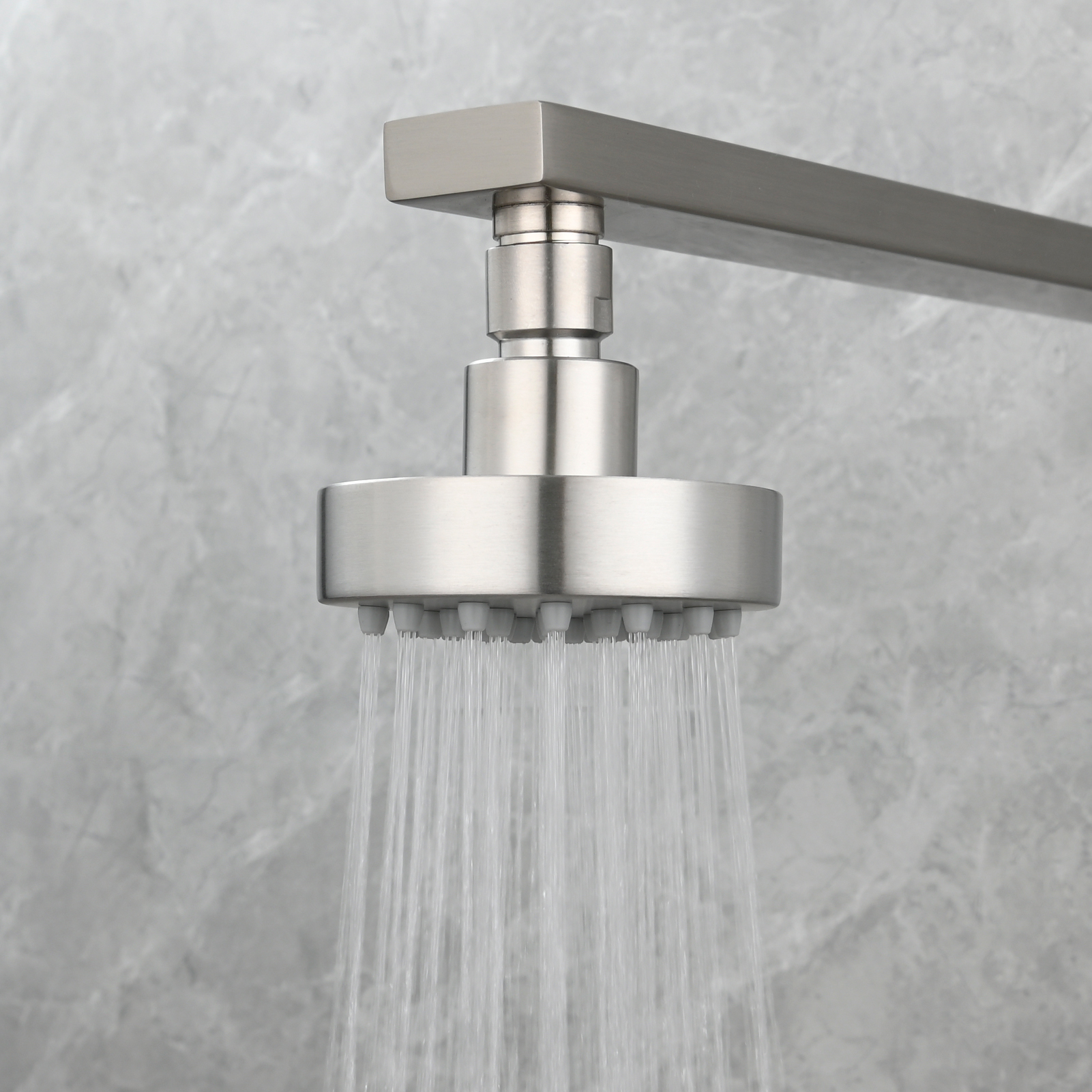 Tecmolog Stainless Steel Shower Head-High Pressure Rain Premium Quality, Easy Clean Adjustable Replacement for Bathroom