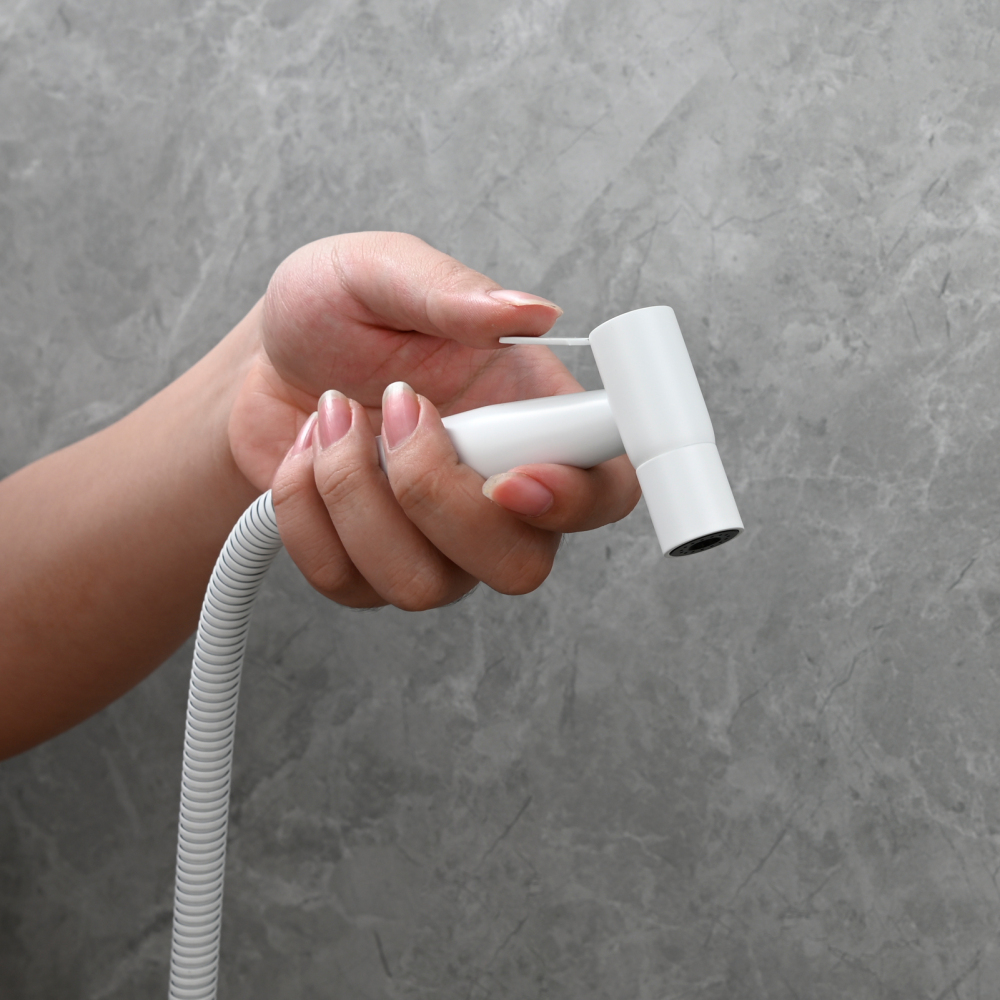 Tecmolog Handheld Bidet Sprayer Set, Stainless Steel Shattaf, Cloth Diaper Sprayer for Toilet WS024F2