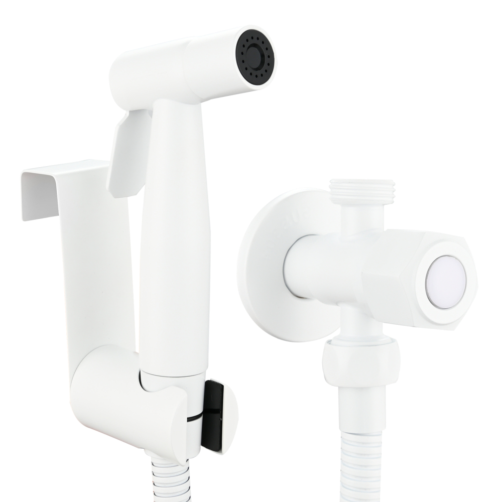 Tecmolog Handheld Bidet Sprayer Set, Stainless Steel Shattaf, Cloth Diaper Sprayer for Toilet WS024F2