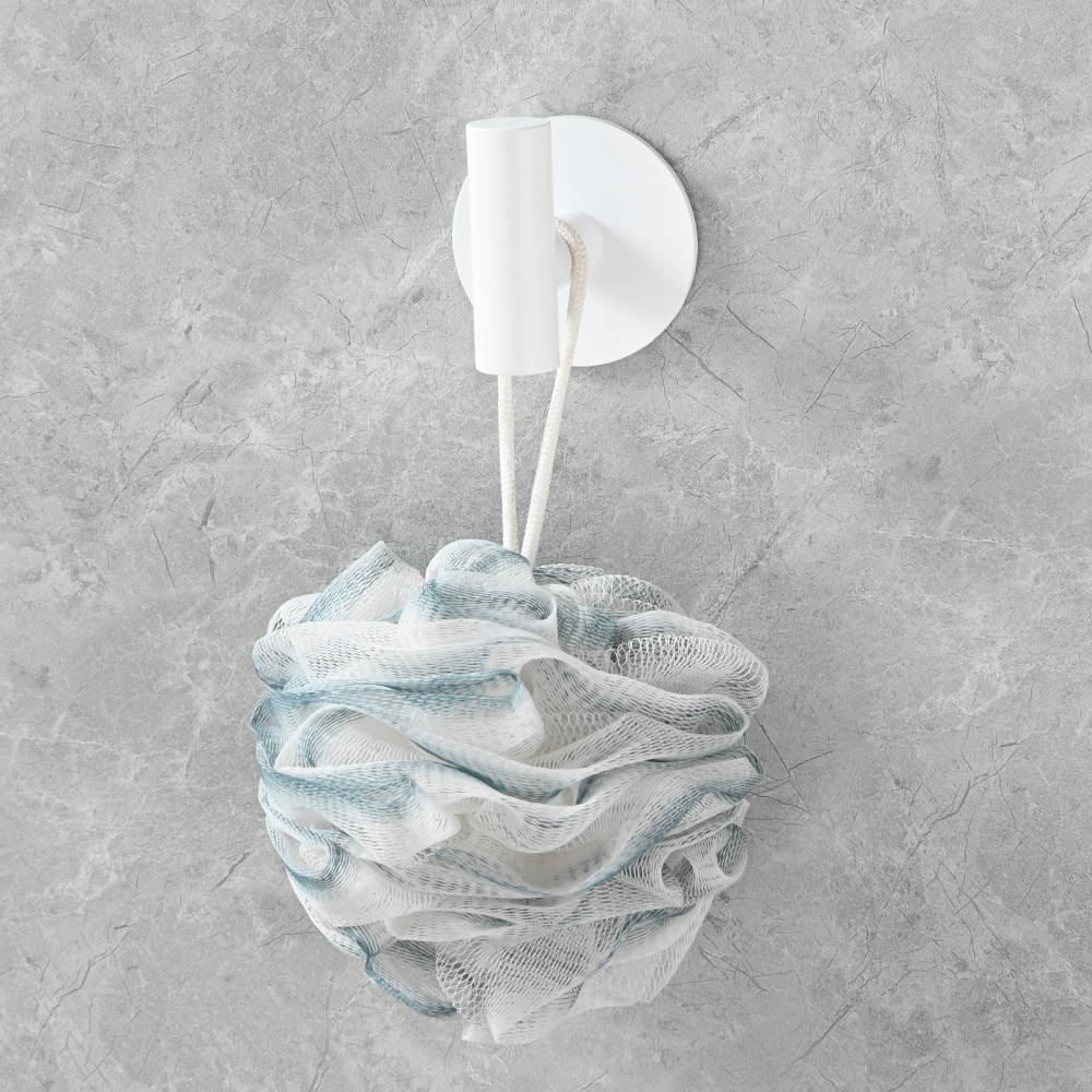 Tecmolog 304 Stainless Steel Nail Free Shower Rack,Wall Hook Bathroom Clothes Hook No Drilling,SBH235NA