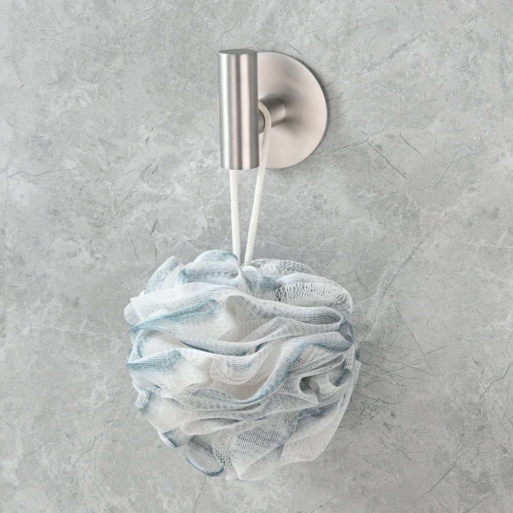 Tecmolog 304 Stainless Steel Nail Free Shower Rack,Wall Hook Bathroom Clothes Hook No Drilling,SBH235NA