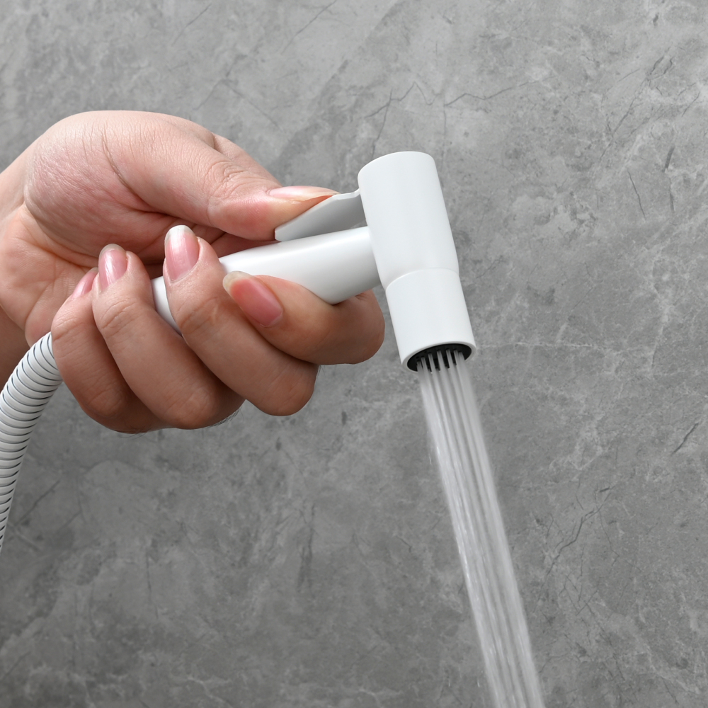 Tecmolog Handheld Bidet Sprayer Set, Stainless Steel Shattaf, Cloth Diaper Sprayer for Toilet WS024F2