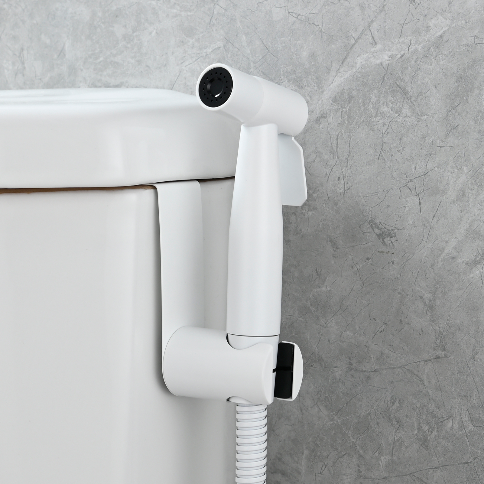 Tecmolog Handheld Bidet Sprayer Set, Stainless Steel Shattaf, Cloth Diaper Sprayer for Toilet WS024F2