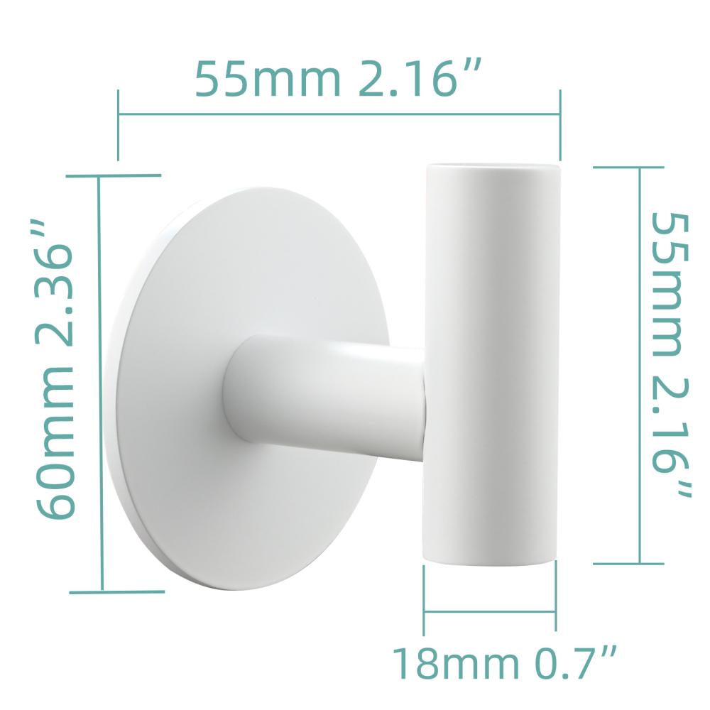 Tecmolog 304 Stainless Steel Nail Free Shower Rack,Wall Hook Bathroom Clothes Hook No Drilling,SBH235NA