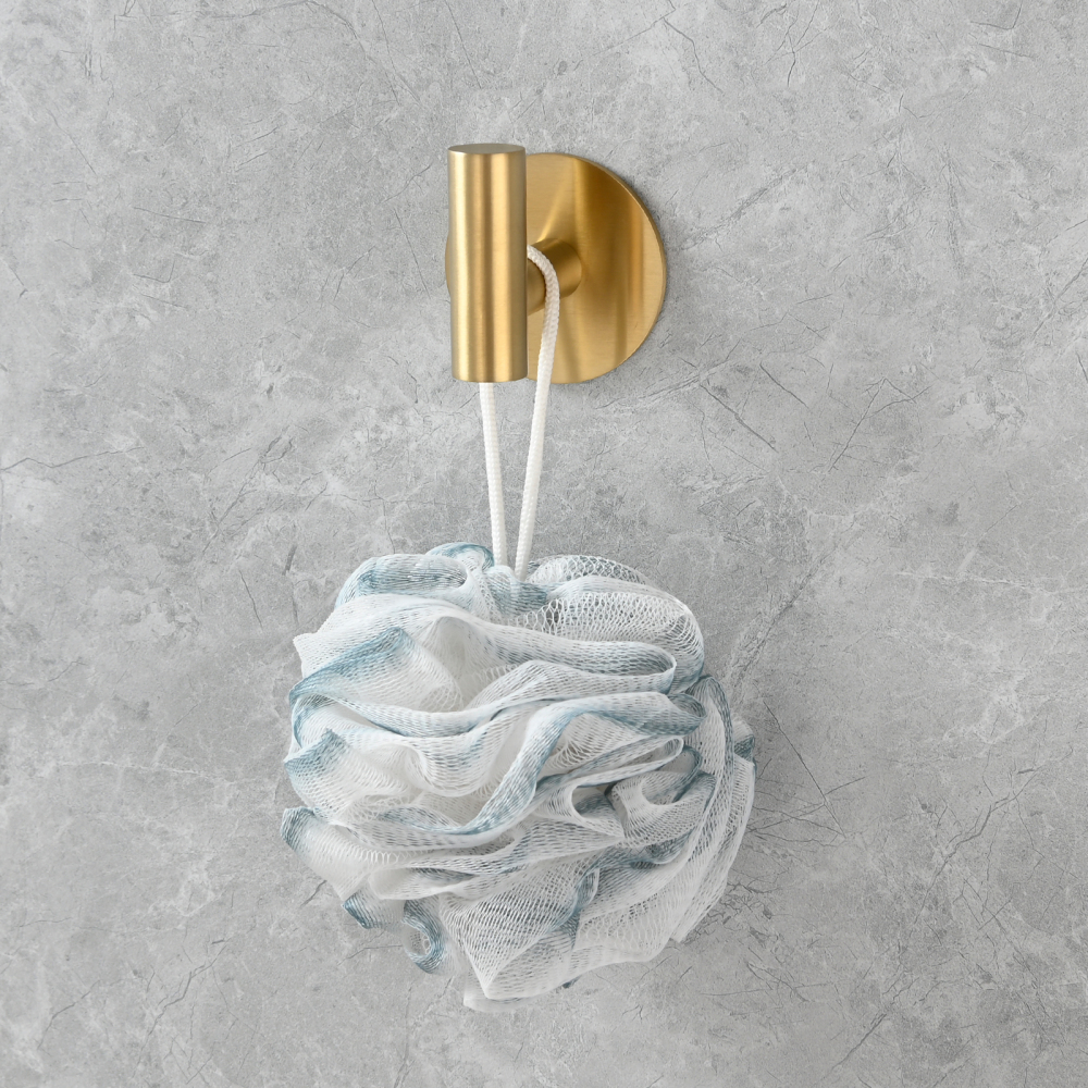 Tecmolog 304 Stainless Steel Nail Free Shower Rack,Wall Hook Bathroom Clothes Hook No Drilling,SBH235NA