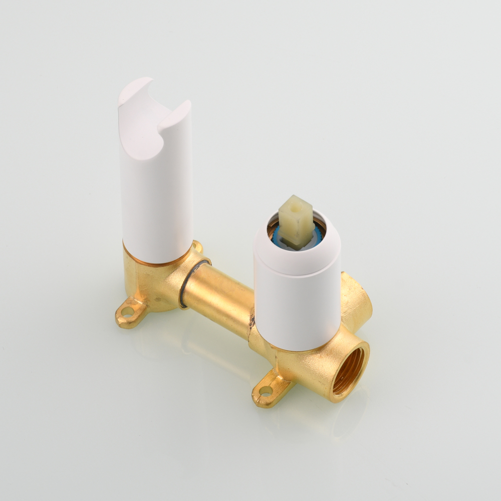 Tecmolog Stainless Steel Bathroom Bidet Sprayer Set, Hot and Cold Concealed Bidet Sprayer Kit for Toilet, Brushed Nickel/Black, WS024F9/WS024CF3