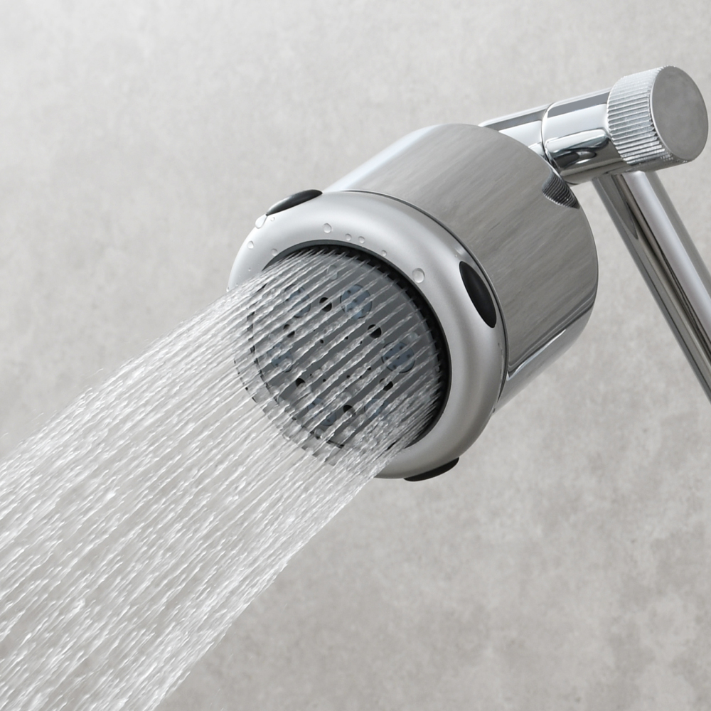 Tecmolog ABS Plastic Three Function Water Outlet Mode Shower Head for Bathroom