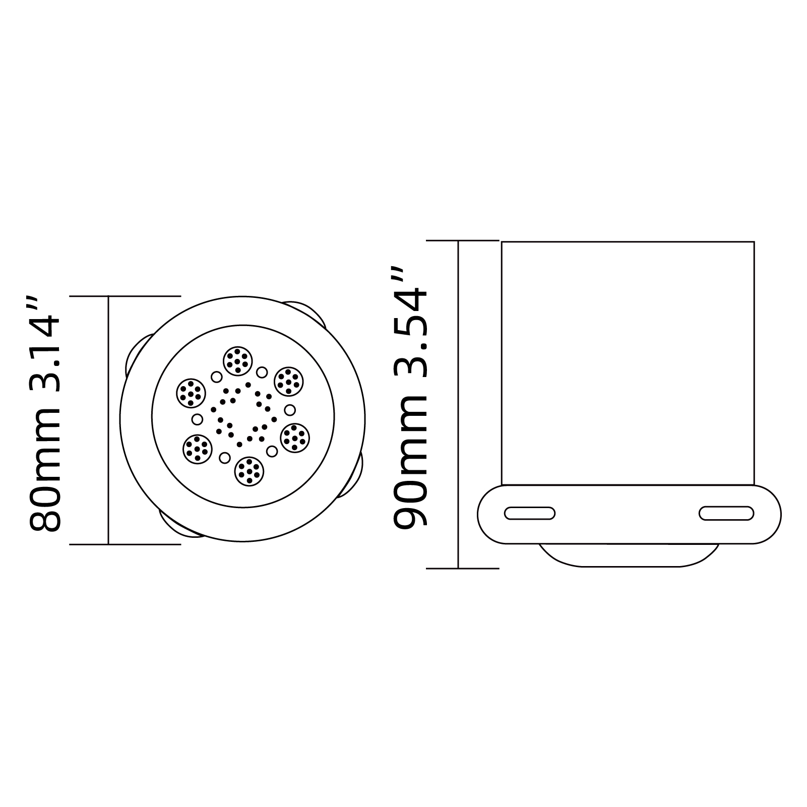Tecmolog ABS Plastic Three Function Water Outlet Mode Shower Head for Bathroom