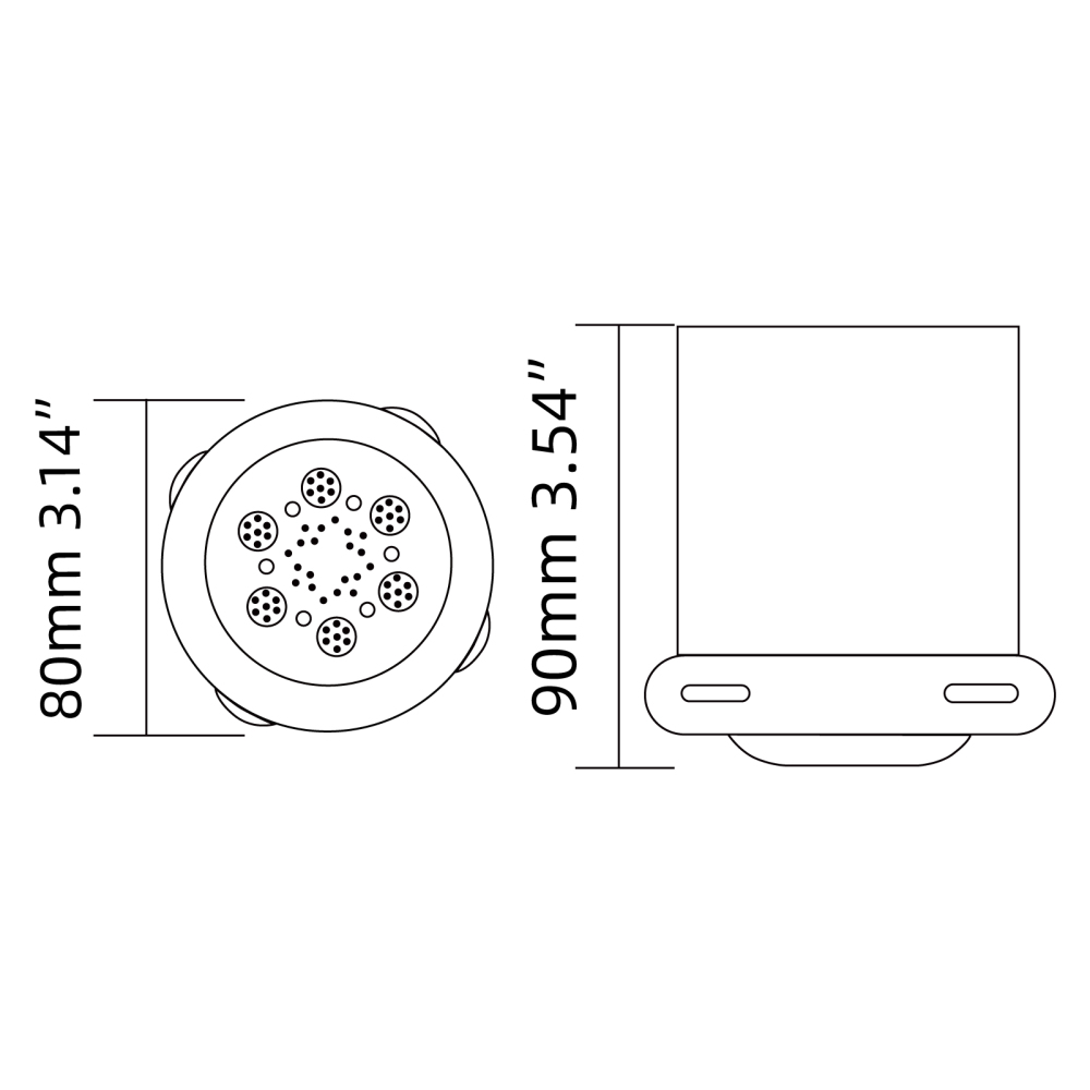 Tecmolog ABS Plastic Three Function Water Outlet Mode Shower Head for Bathroom