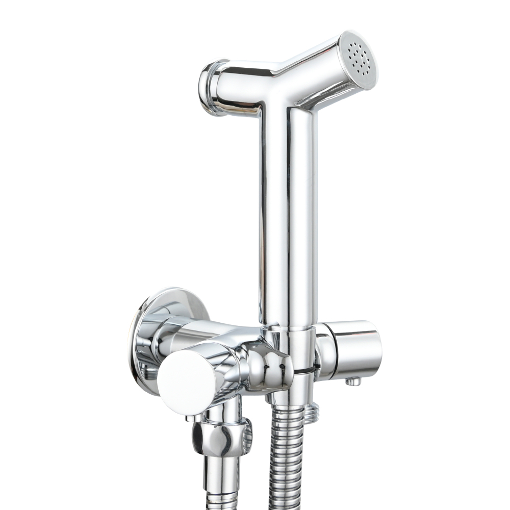 Tecmolog Brass Toilet Bidet Sprayer Set,Bathroom Bidet with Pressurized Water and 1.5m Shower Hose