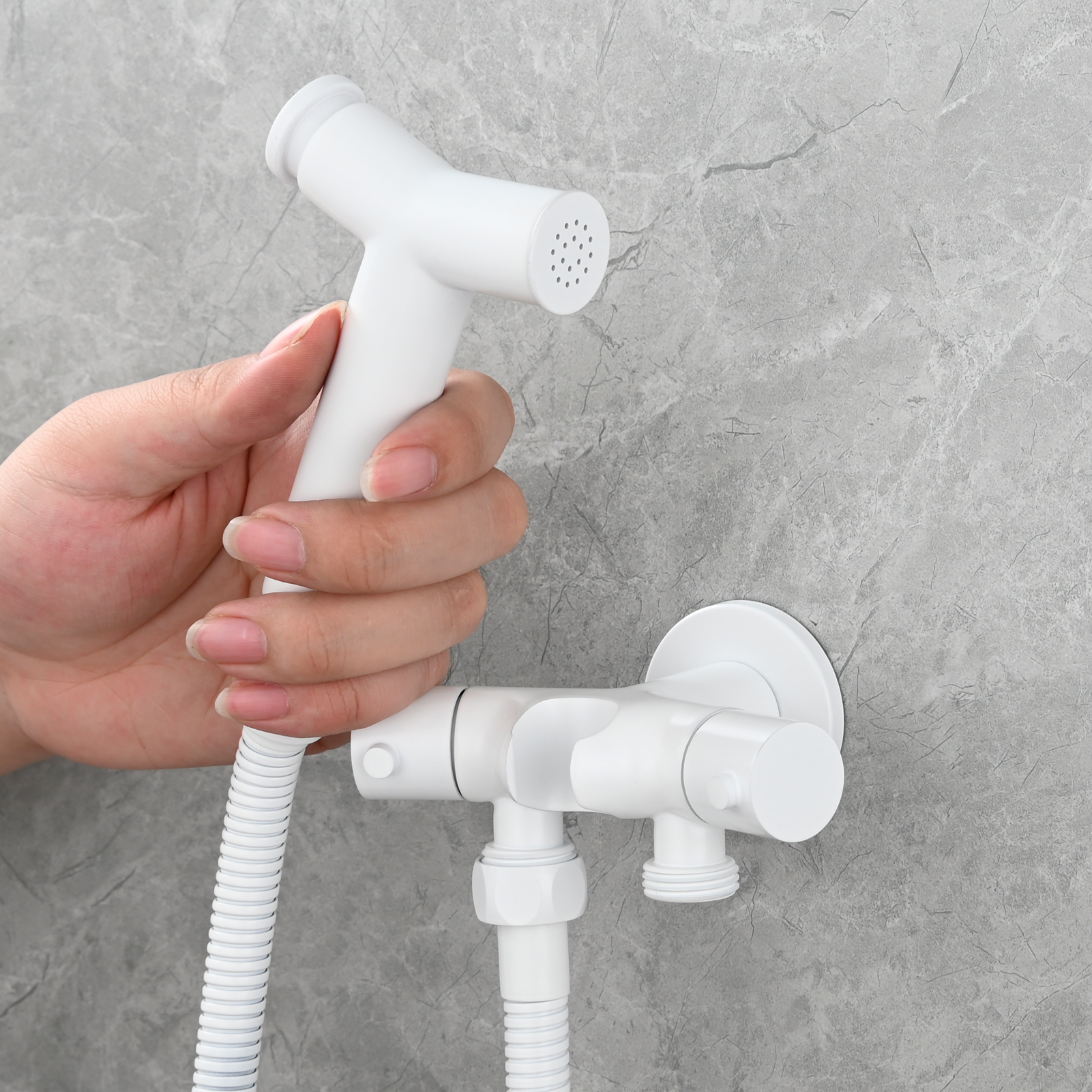 Tecmolog Brass Toilet Bidet Sprayer Set,Bathroom Bidet with Pressurized Water and 1.5m Shower Hose
