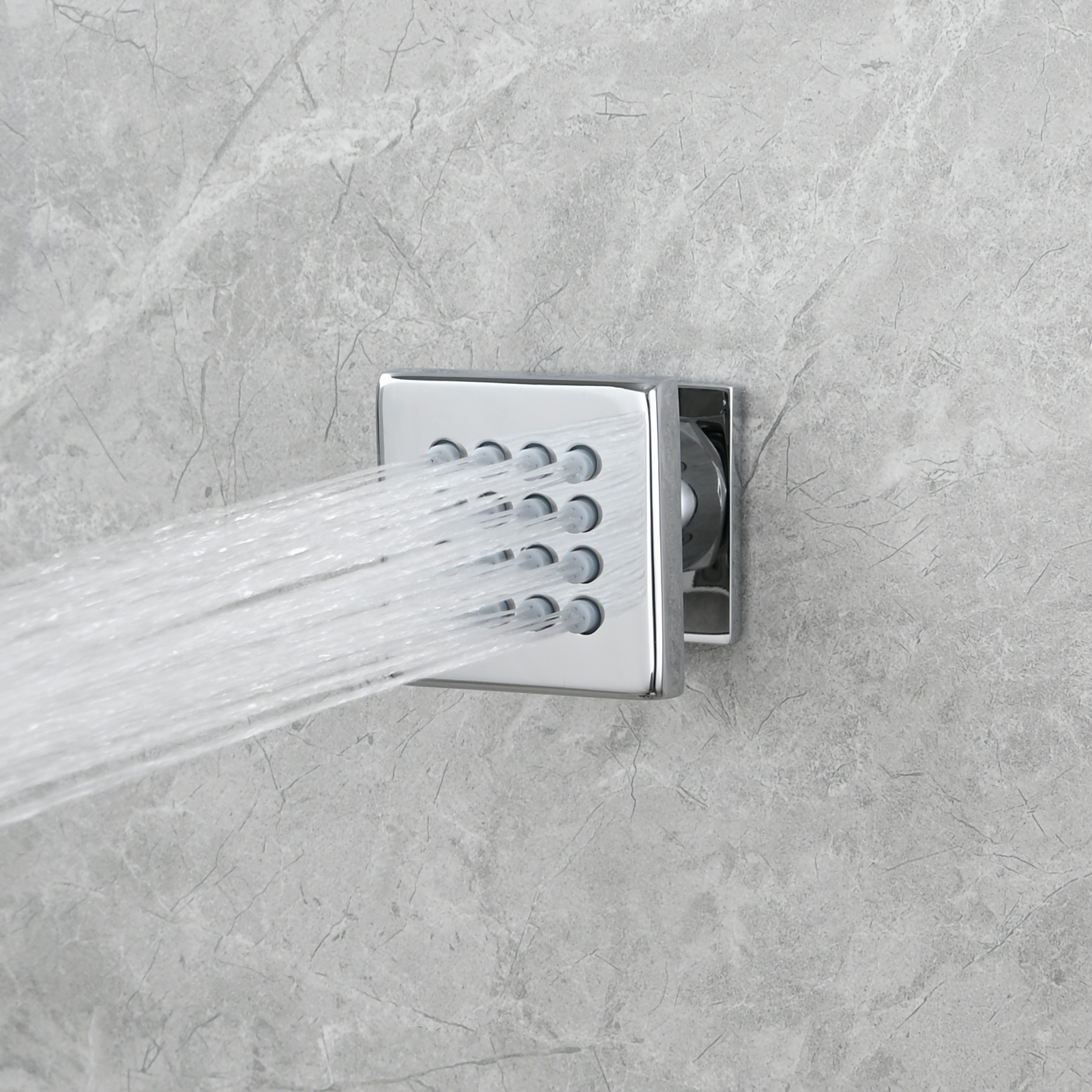 Tecmolog Brass Shower Head Silicone Jet Nozzle for Bathroom,Adjustable Water Outlet Angle