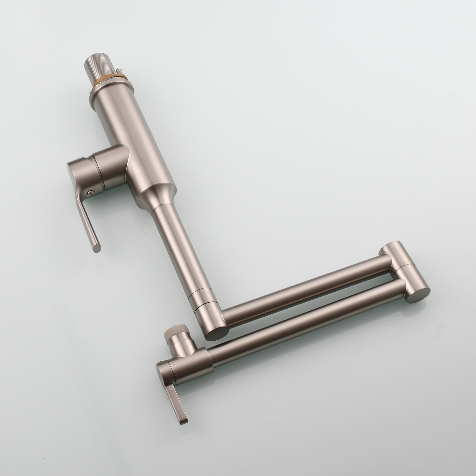Tecmolog Brass Hot and Cold Folding Fucet,Smooth Handle Deck Mount Faucet for Kitchen