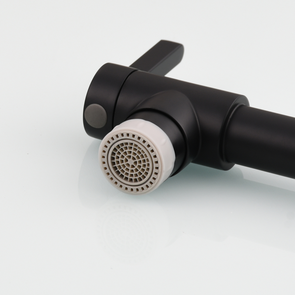 Tecmolog Brass Hot and Cold Folding Fucet,Smooth Handle Deck Mount Faucet for Kitchen