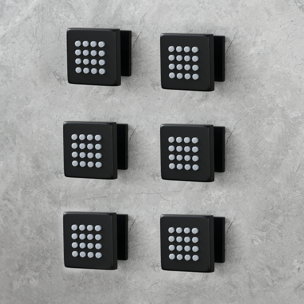 Tecmolog Brass Shower Head Silicone Jet Nozzle for Bathroom,Adjustable Water Outlet Angle