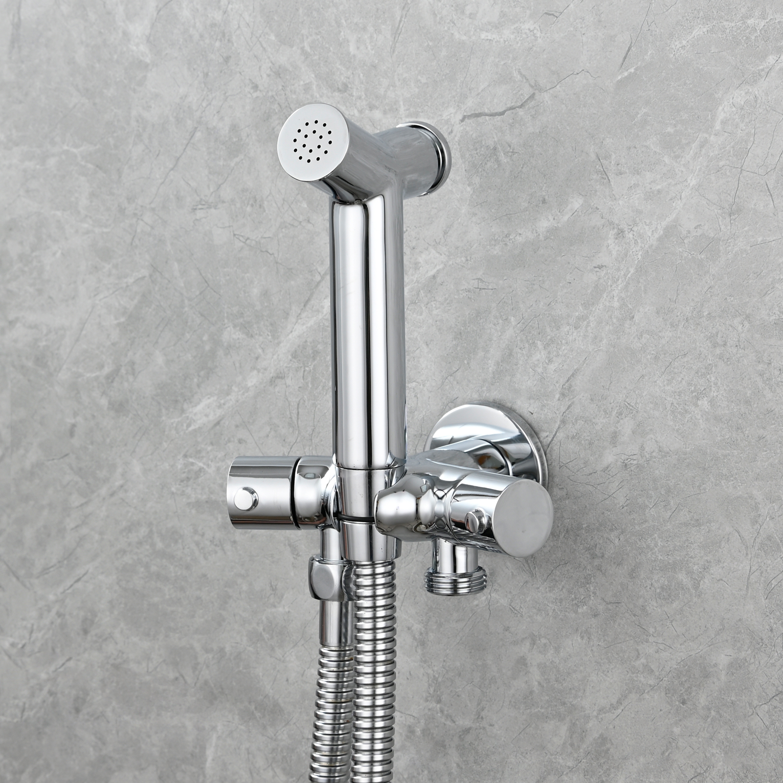 Tecmolog Brass Toilet Bidet Sprayer Set,Bathroom Bidet with Pressurized Water and 1.5m Shower Hose