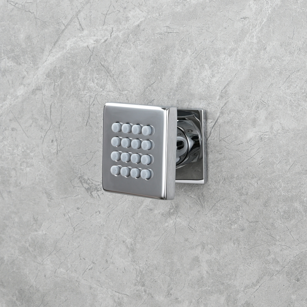 Tecmolog Brass Shower Head Silicone Jet Nozzle for Bathroom,Adjustable Water Outlet Angle