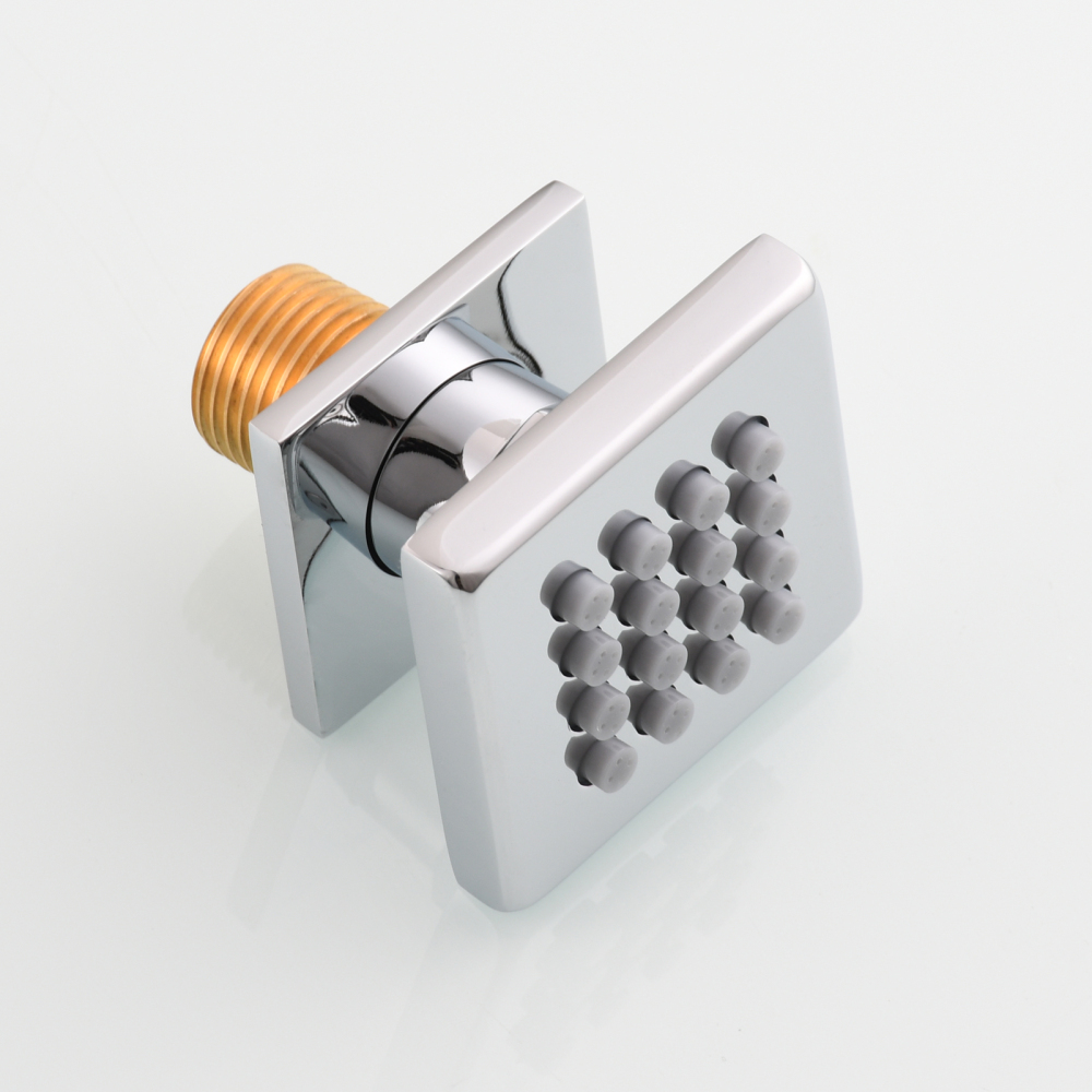 Tecmolog Brass Shower Head Silicone Jet Nozzle for Bathroom,Adjustable Water Outlet Angle