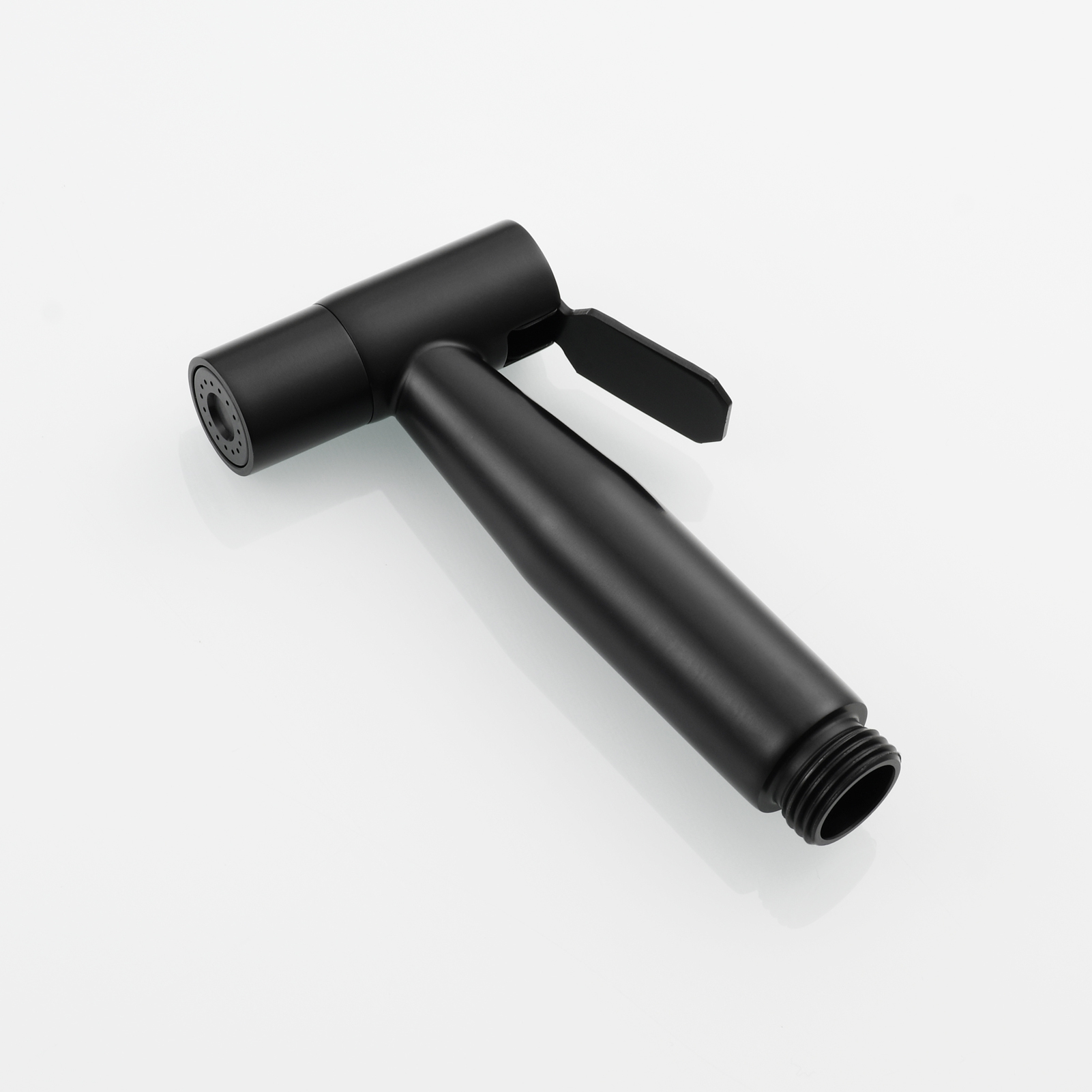 Tecmolog Cloth Diaper Sprayer Set Stainless Steel Hand Held Bidet Sprayer Shattaf with 3/8” T Valve and Bracket Holder Black WS024CF2