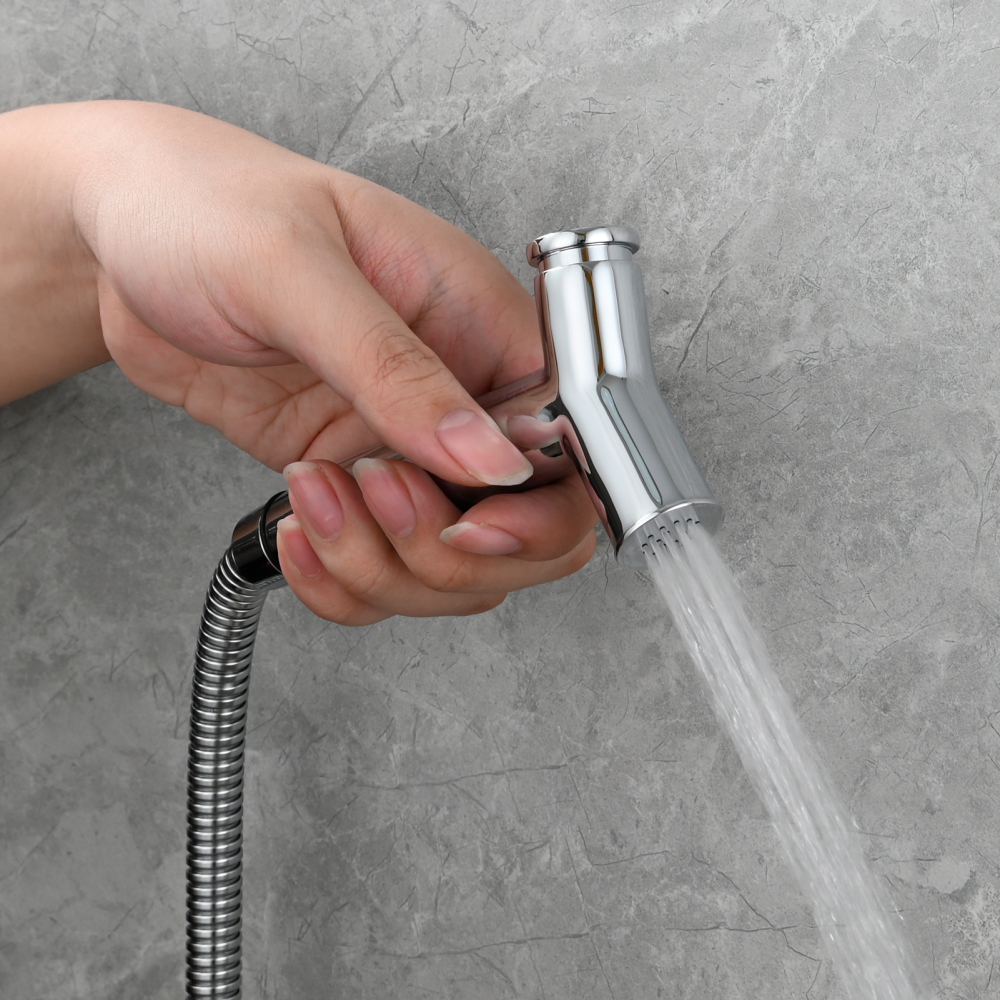 Tecmolog Brass Toilet Bidet Sprayer Set,Bathroom Bidet with Pressurized Water and 1.5m Shower Hose