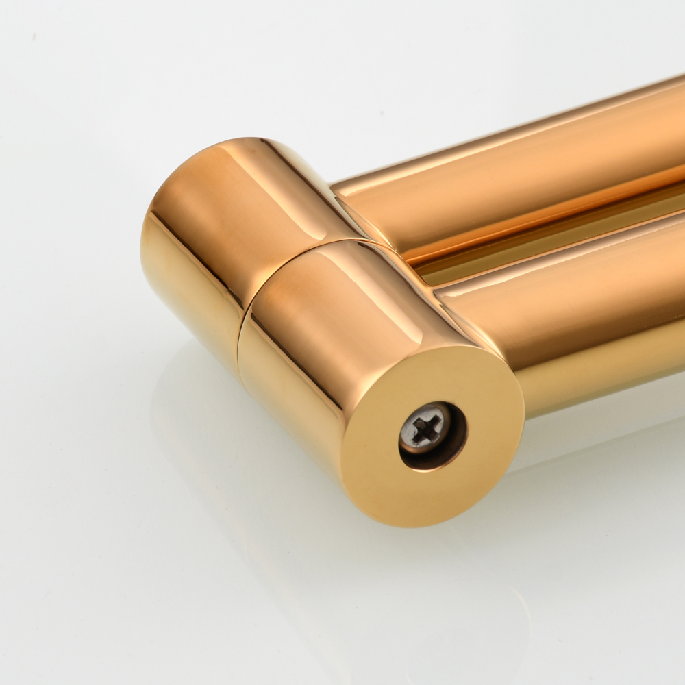 Tecmolog Brass Hot and Cold Folding Fucet,Smooth Handle Deck Mount Faucet for Kitchen