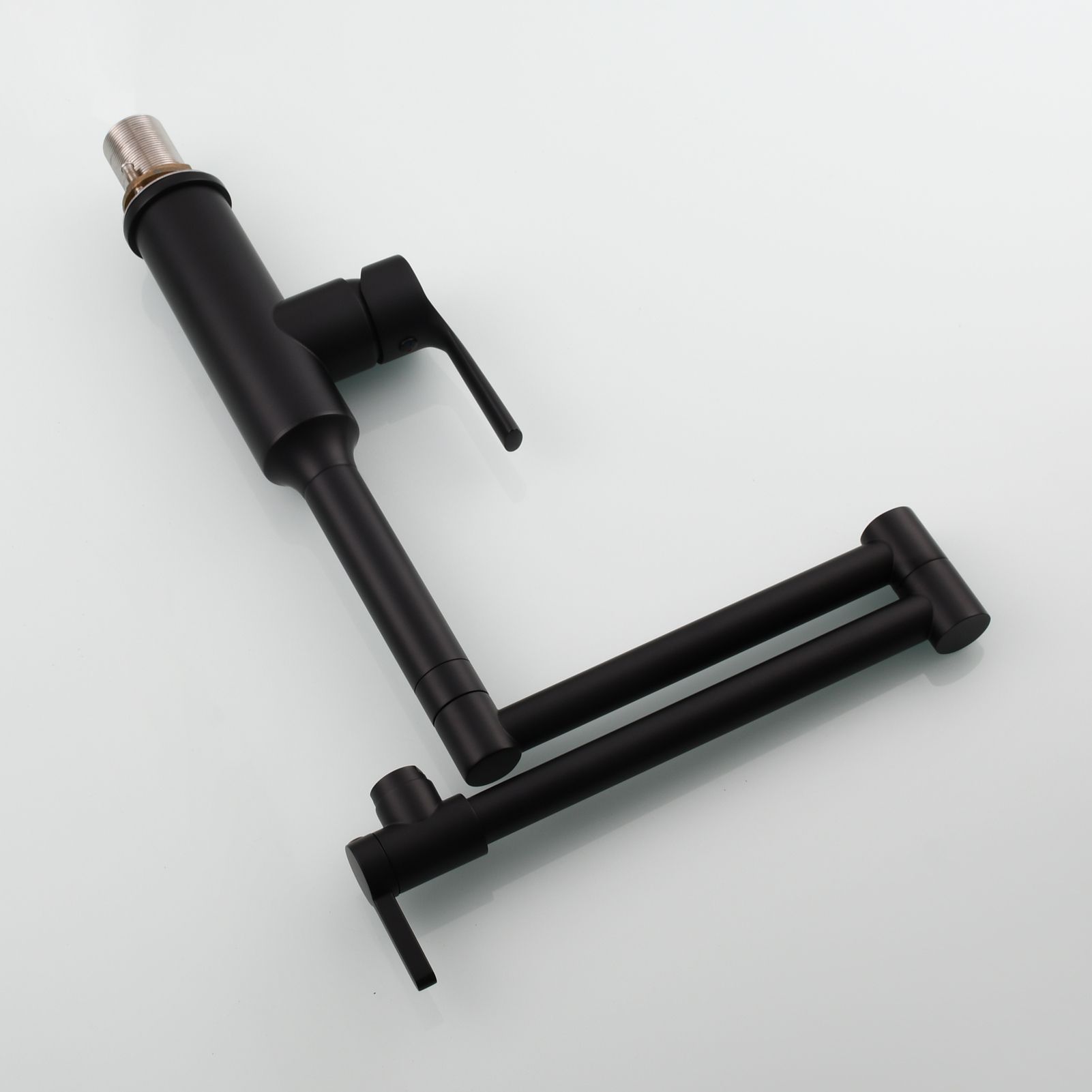 Tecmolog Brass Hot and Cold Folding Fucet,Smooth Handle Deck Mount Faucet for Kitchen