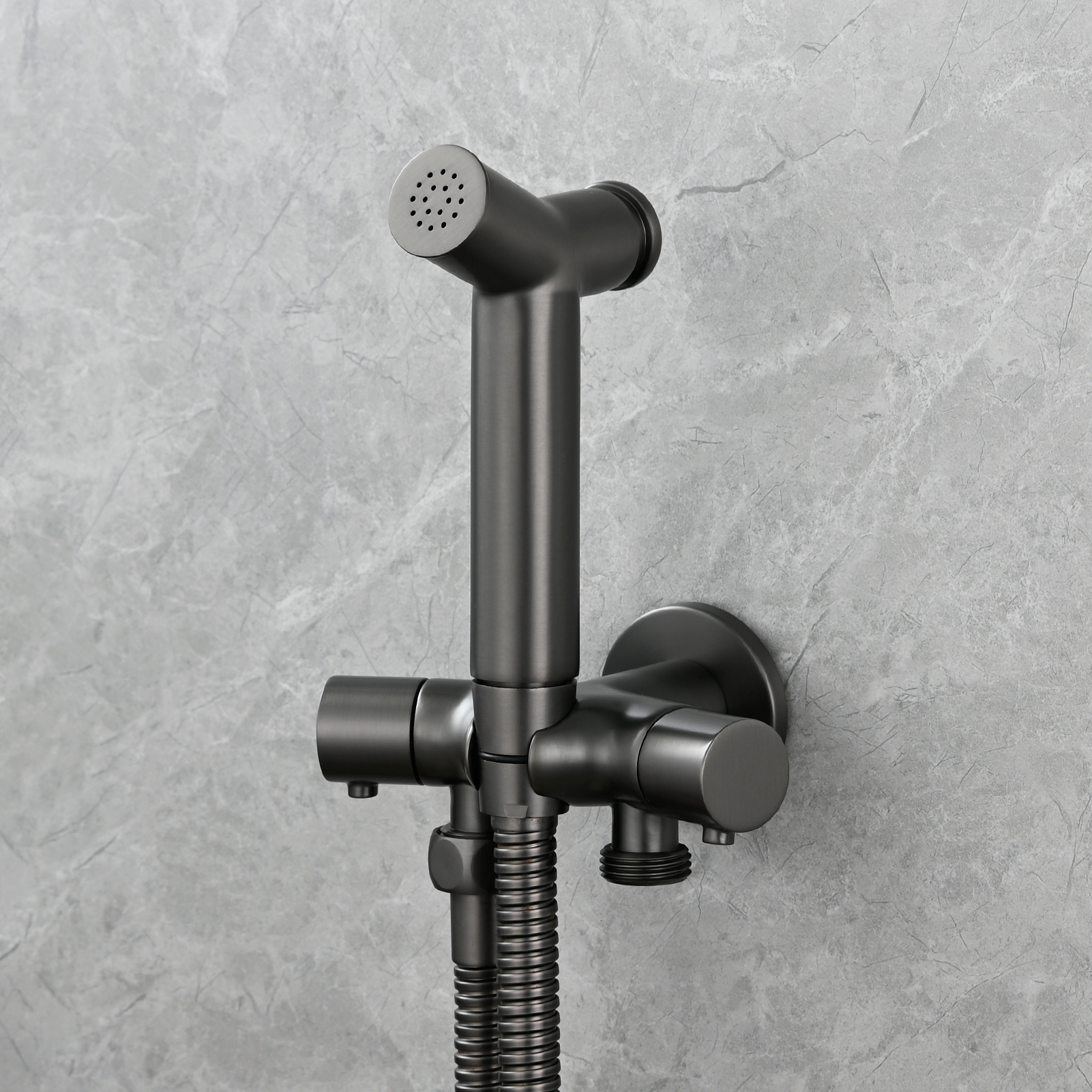 Tecmolog Brass Toilet Bidet Sprayer Set,Bathroom Bidet with Pressurized Water and 1.5m Shower Hose