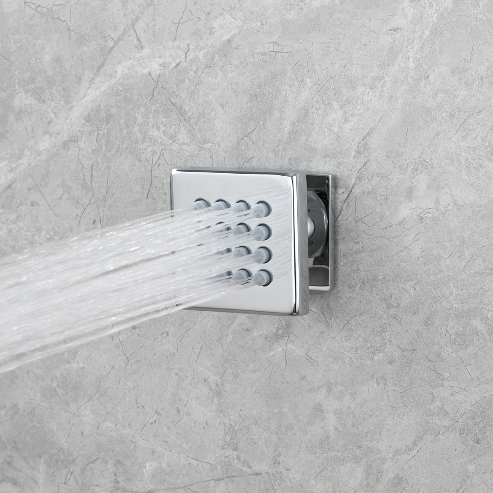 Tecmolog Brass Shower Head Silicone Jet Nozzle for Bathroom,Adjustable Water Outlet Angle