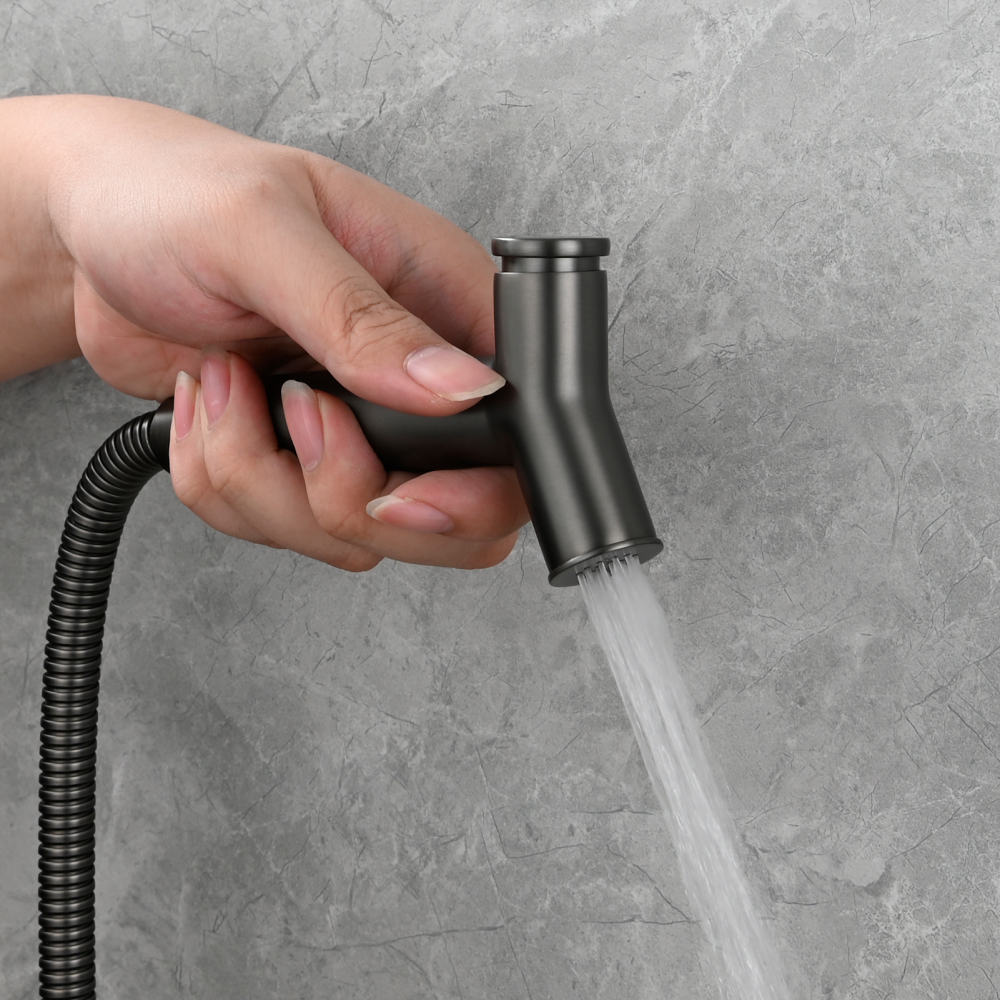 Tecmolog Brass Toilet Bidet Sprayer Set,Bathroom Bidet with Pressurized Water and 1.5m Shower Hose