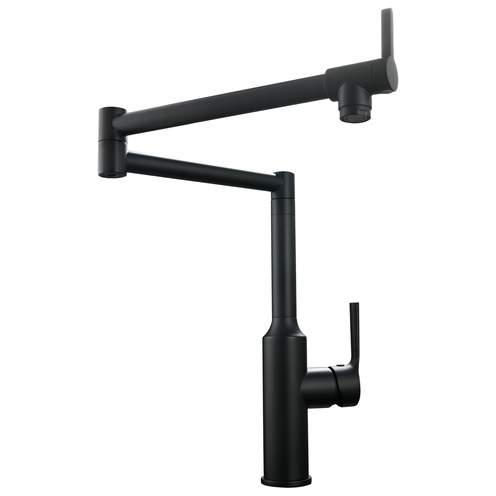 Tecmolog Brass Hot and Cold Folding Fucet,Smooth Handle Deck Mount Faucet for Kitchen