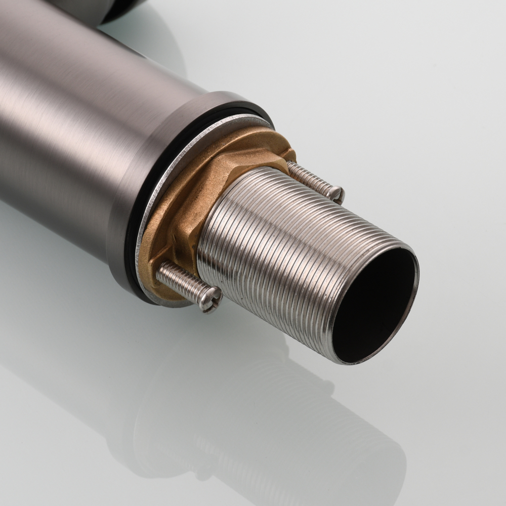 Tecmolog Brass Hot and Cold Folding Fucet,Smooth Handle Deck Mount Faucet for Kitchen