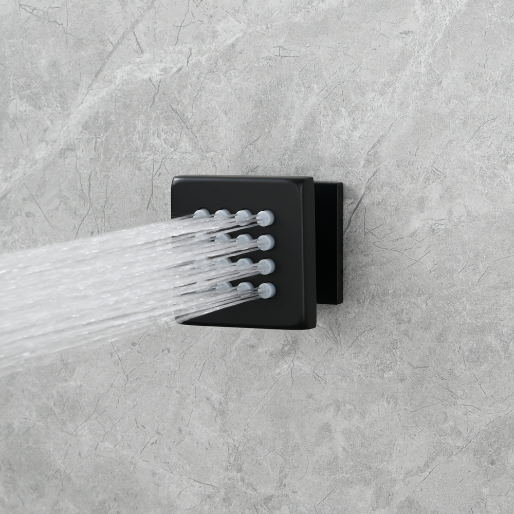 Tecmolog Brass Shower Head Silicone Jet Nozzle for Bathroom,Adjustable Water Outlet Angle