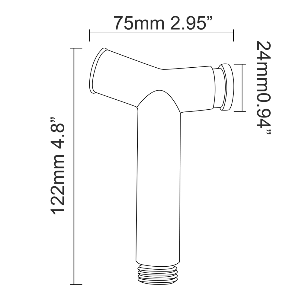 Tecmolog Brass Toilet Bidet Sprayer Set,Bathroom Bidet with Pressurized Water and 1.5m Shower Hose