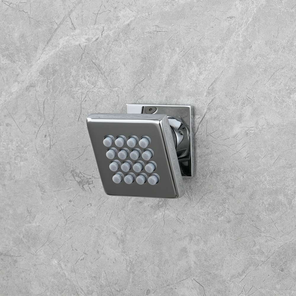 Tecmolog Brass Shower Head Silicone Jet Nozzle for Bathroom,Adjustable Water Outlet Angle