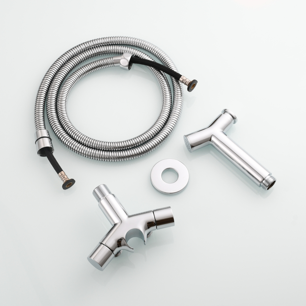 Tecmolog Brass Toilet Bidet Sprayer Set,Bathroom Bidet with Pressurized Water and 1.5m Shower Hose