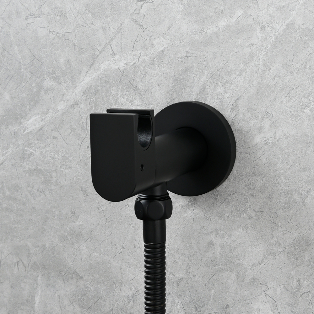 Tecmolog Toilet Bidet Sprayer, Brushed Gold Bidet Sprayer for Toilet Warm Water, Jet Sprayer for Toilet with Hot and Cold Mixer Valve