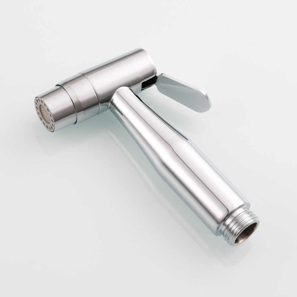 Tecmolog Toilet Bidet Sprayer, Brushed Gold Bidet Sprayer for Toilet Warm Water, Jet Sprayer for Toilet with Hot and Cold Mixer Valve