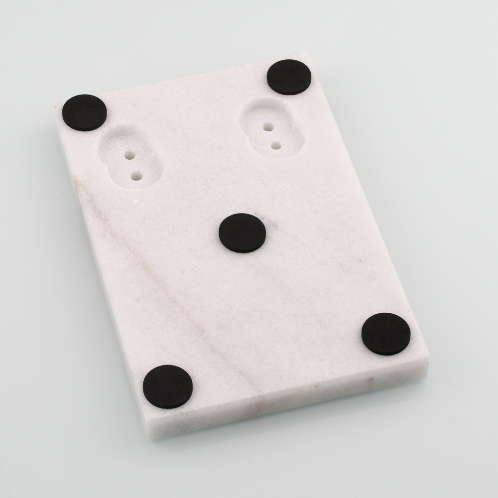 Tecmolog SUS304 Stainless Steel Towel Holder,Freestanding Bathroom Marble Basin Double Towel Rack,Brushed Gold,Black