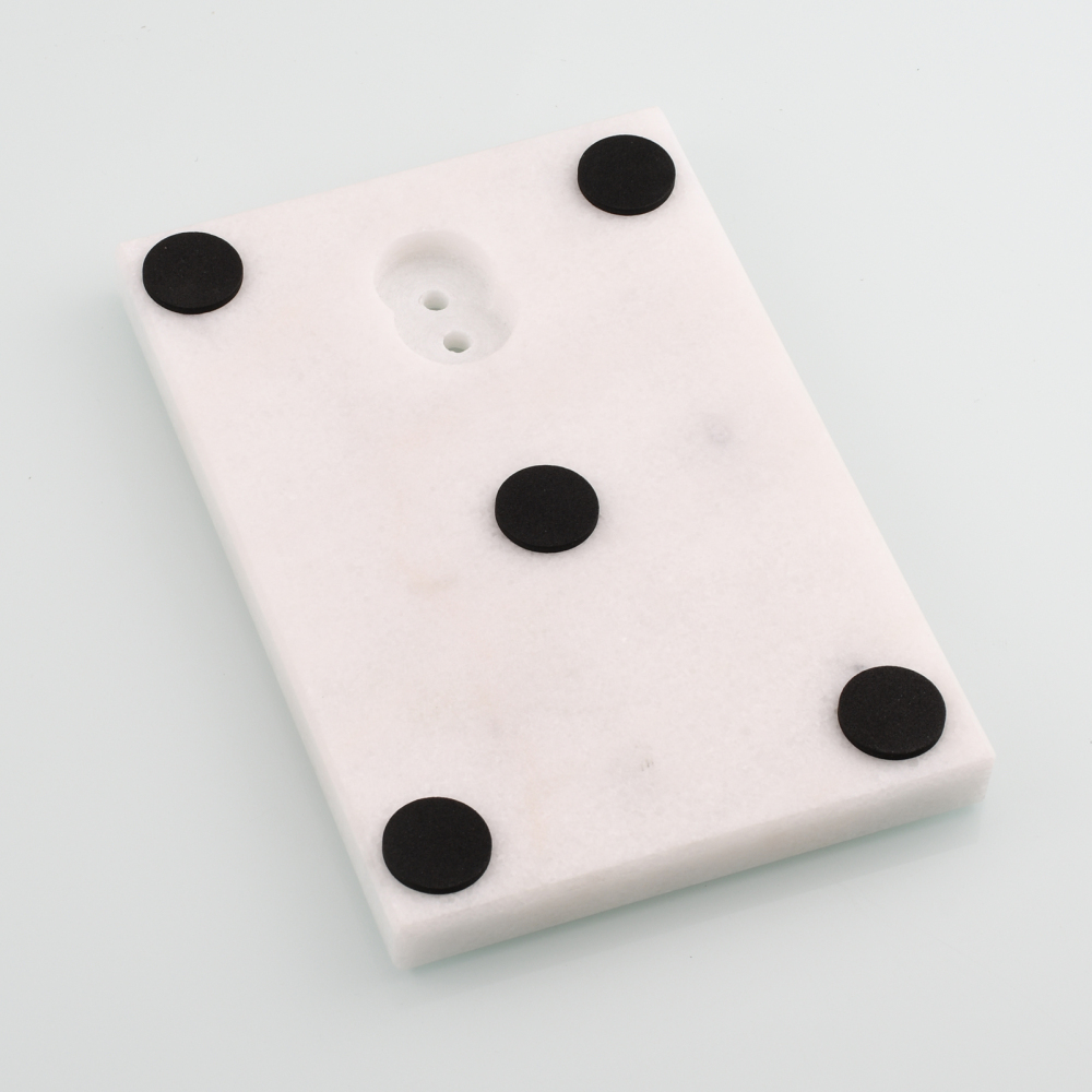 Tecmolog SUS304 Stainless Steel Towel Holder,Freestanding Bathroom Marble Basin Double Towel Rack,Brushed Gold,Black