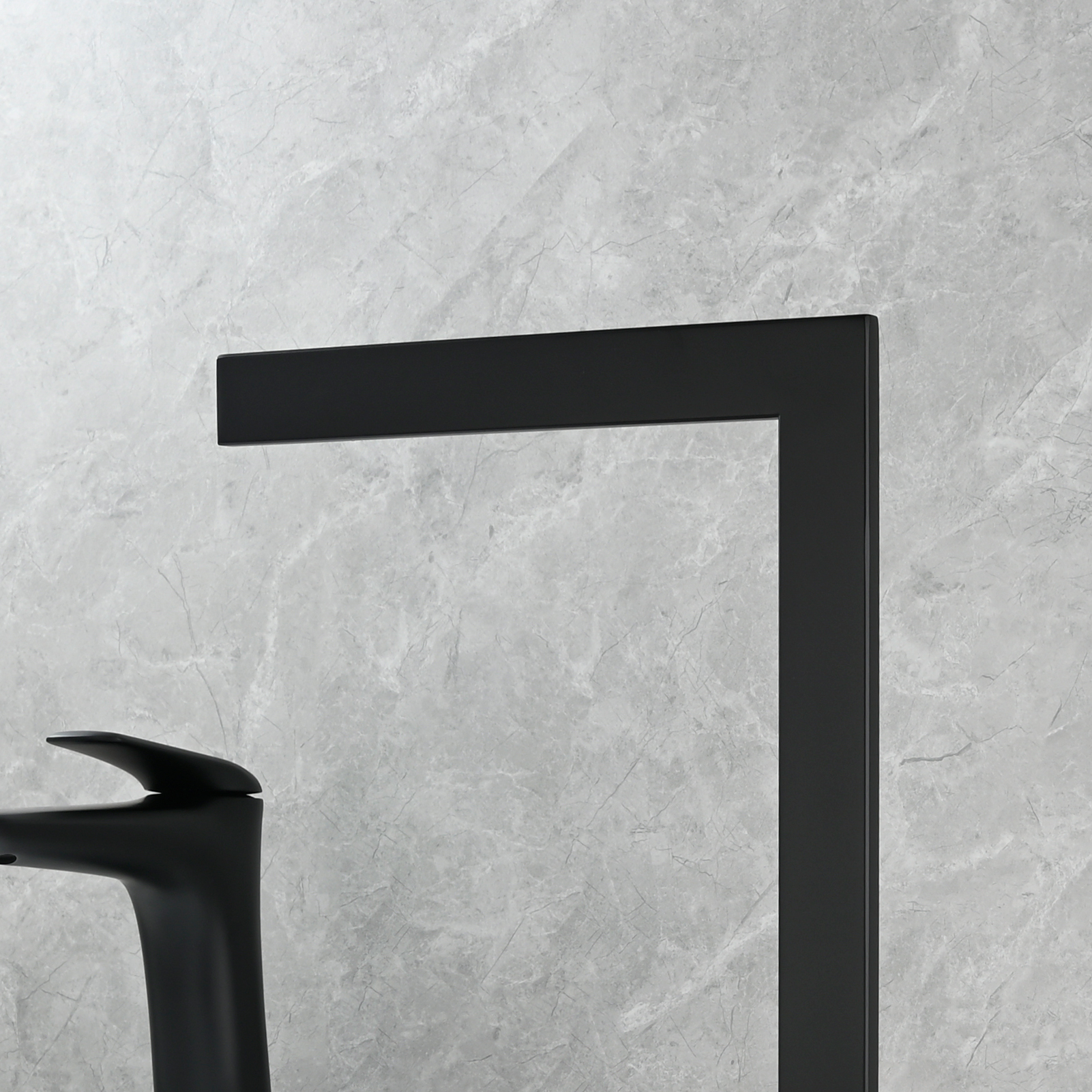 Tecmolog SUS304 Stainless Steel Towel Holder,Freestanding Bathroom Marble Basin Double Towel Rack,Brushed Gold,Black