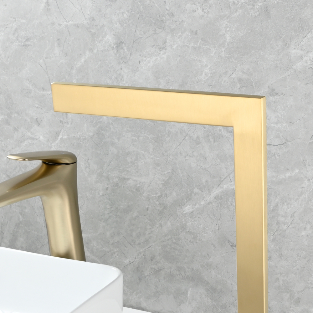 Tecmolog SUS304 Stainless Steel Towel Holder,Freestanding Bathroom Marble Basin Double Towel Rack,Brushed Gold,Black