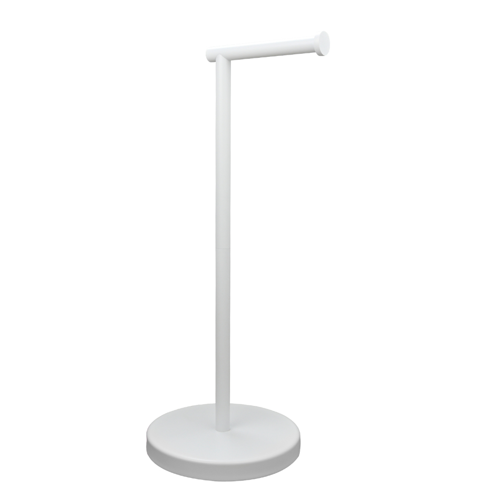 Tecmolog Stainless Steel Free Standing Paper Towel Holder,Black Bathroom Roll Holder with Non-Slip Mat,SBH265B