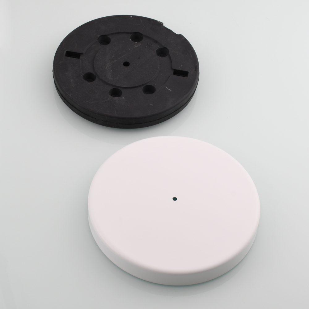 Tecmolog Stainless Steel Free Standing Paper Towel Holder,Black Bathroom Roll Holder with Non-Slip Mat,SBH265B