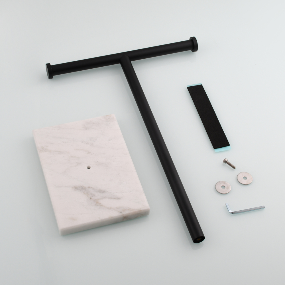 Tecmolog 304 Stainless Steel Towel Holder,Marble Nail Free Bracket Paper Holder