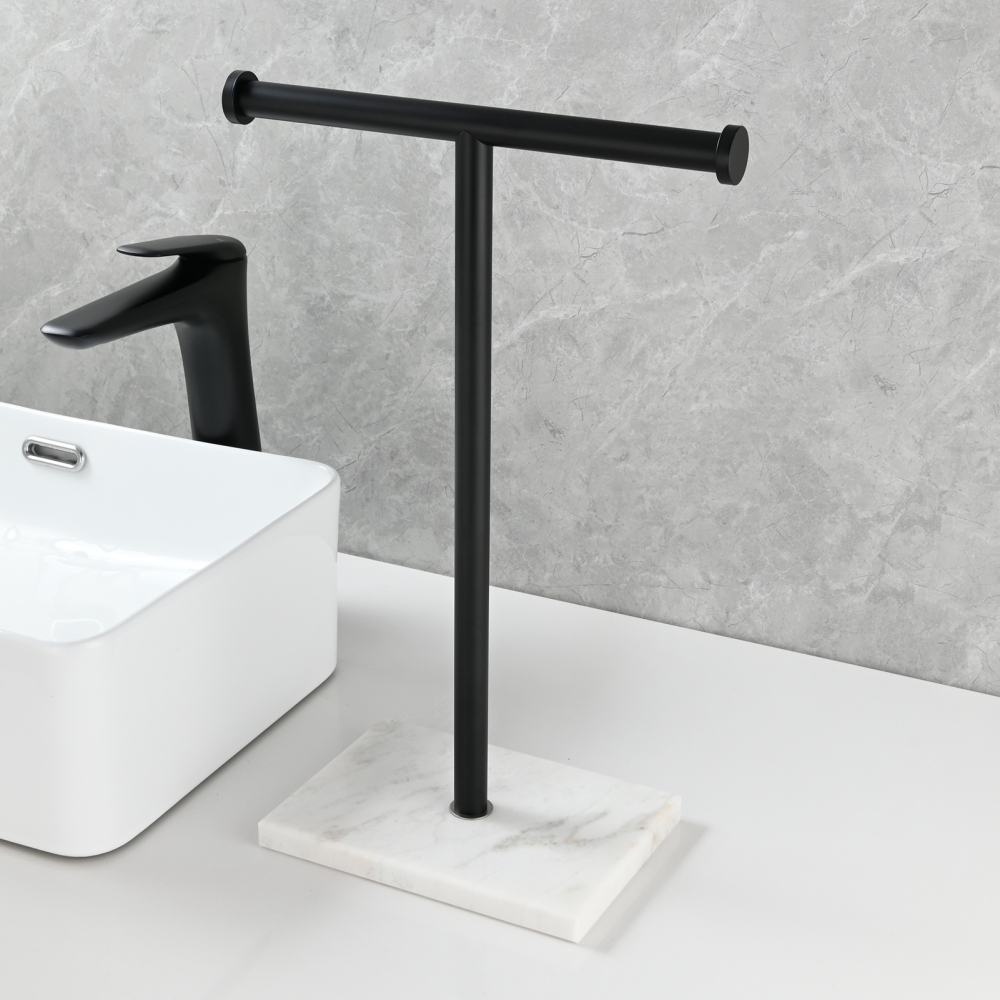 Tecmolog 304 Stainless Steel Towel Holder,Marble Nail Free Bracket Paper Holder