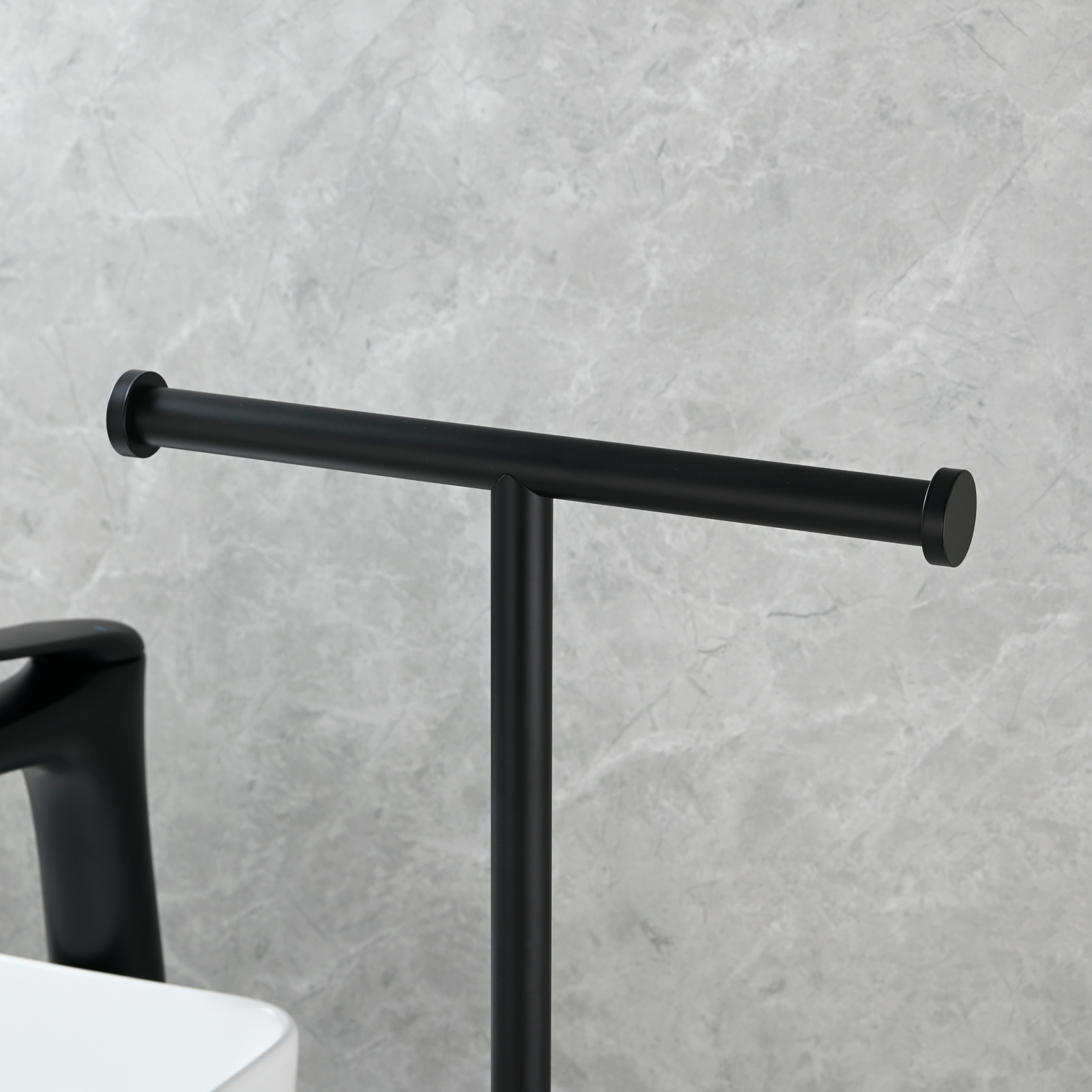 Tecmolog 304 Stainless Steel Towel Holder,Marble Nail Free Bracket Paper Holder