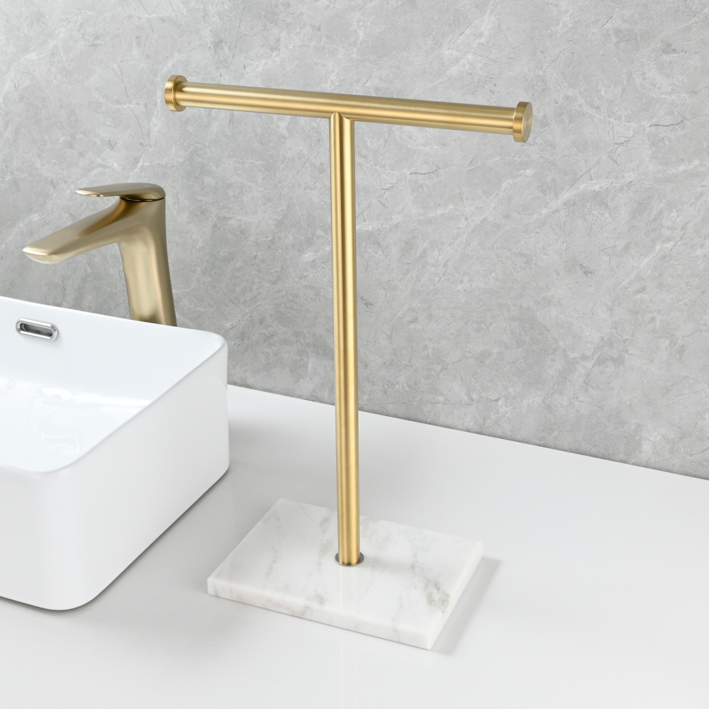 Tecmolog 304 Stainless Steel Towel Holder,Marble Nail Free Bracket Paper Holder