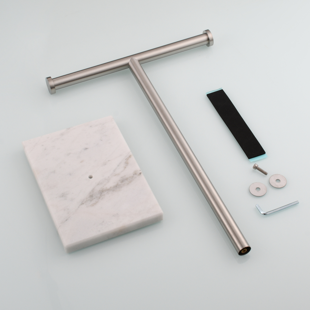 Tecmolog 304 Stainless Steel Towel Holder,Marble Nail Free Bracket Paper Holder