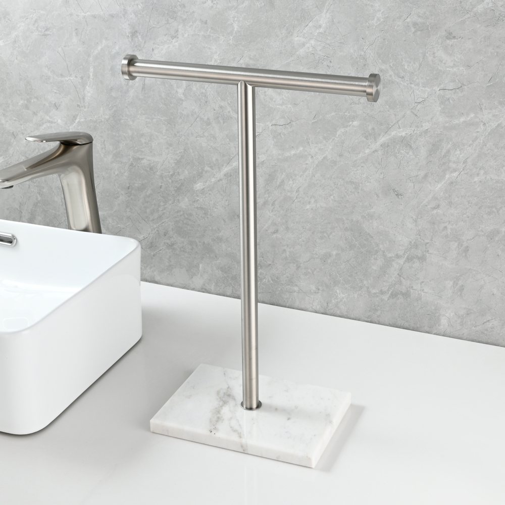 Tecmolog 304 Stainless Steel Towel Holder,Marble Nail Free Bracket Paper Holder